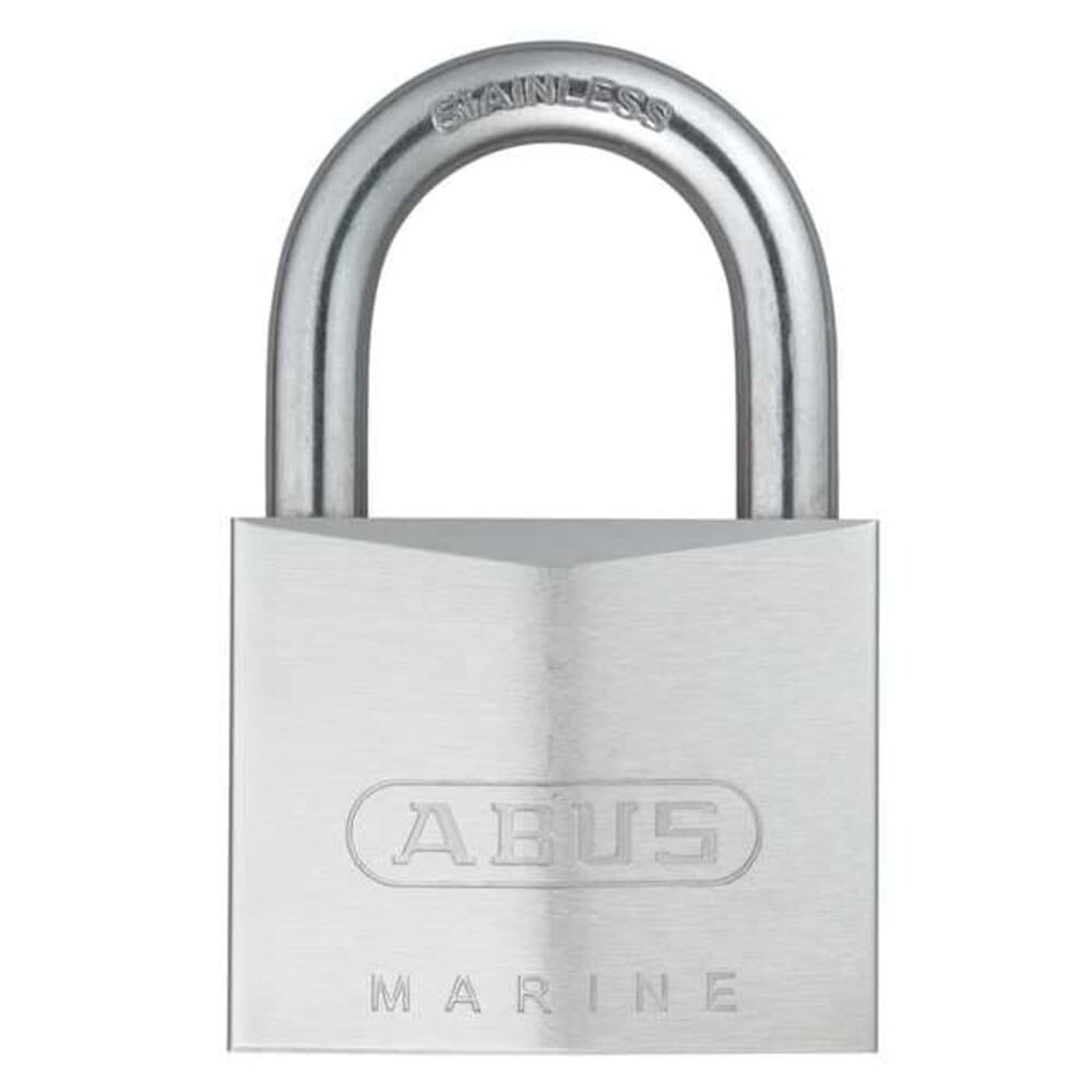ABUS 75/50 All Weather Chrome Plated Brass Padlock Keyed Different - Stainless Steel Shackle