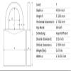 ABUS 75/50 All Weather Chrome Plated Brass Padlock Keyed Different - Stainless Steel Shackle view 3