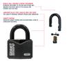 ABUS 37/55 MK KD Granit Alloy Steel Padlock Master Keyed (Code 0694) view 3
