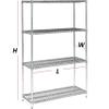 Nexelon Wire Shelving, Blue Epoxy, 48" W X 14" D X 86" H view 2