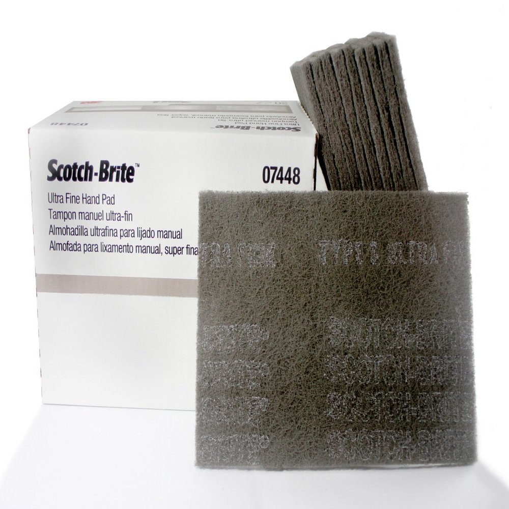 3M 7448/07448 (1/2 Box - 10 pads) Scotch Brite Ultra Fine Hand Sanding Scuffing