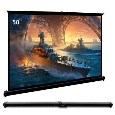 Cocar P1-SN50 50 inch Portable Projection Screen for Mini/Professional LED/LCD/DLP Projector Self Standing Pull-Out Style Indoor Outdoor Home Cinema - 4:3/16:9 Compatiable
