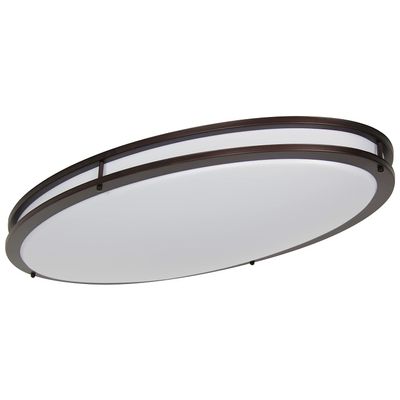 Sunset Lighting Luminance LED F9917-64-3-4K Oval Ceiling Mount-Dimmable-Suitable in Damp Locations, Bronze
