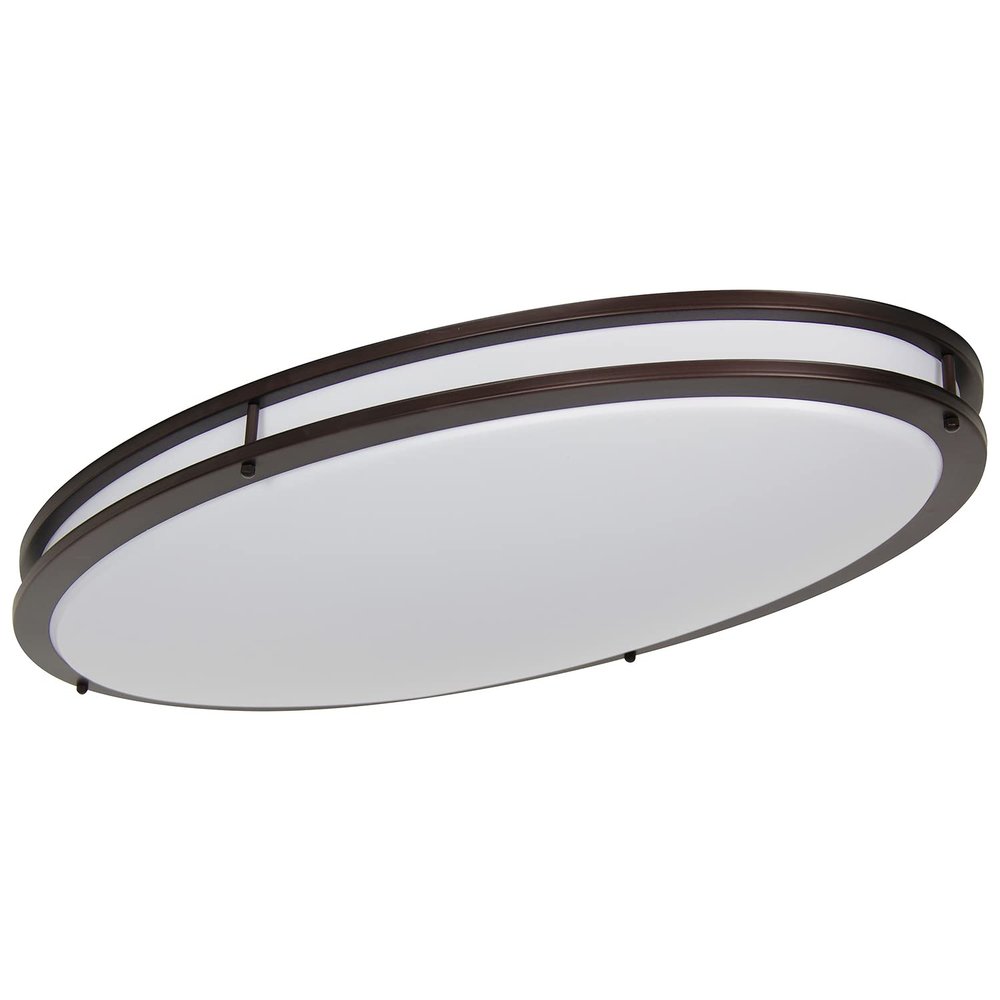 Sunset Lighting Luminance LED F9917-64-3-4K Oval Ceiling Mount-Dimmable-Suitable in Damp Locations, Bronze