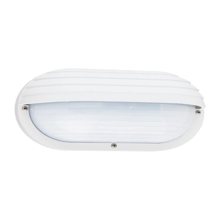 Generation Lighting 89805-15 Contemporary Modern One Light Outdoor Wall Lantern from Bayside Collection in White Finish, 60 Total Watts, 10 Inch Wide, Polycarbonate Construction