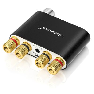 Nobsound NS-10G Bluetooth 5.0 2 Channel Power Amplifier HiFi Stereo Audio Mini Amp Wireless Receiver 50Wx2 for Home Speaker with USB & Bass Sound Effect (Black)