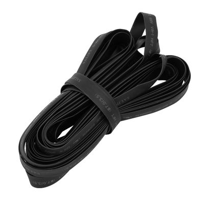 Aexit Polyolefin Heat Electrical equipment Shrinkable Tube Wire Wrap Cable Sleeve 10 Meters Long 7mm Inner Dia Black