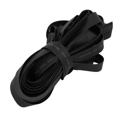 Aexit Polyolefin Heat Electrical equipment Shrinkable Tube Wire Cable Sleeve 10 Meters Length 10mm Inner Dia Black