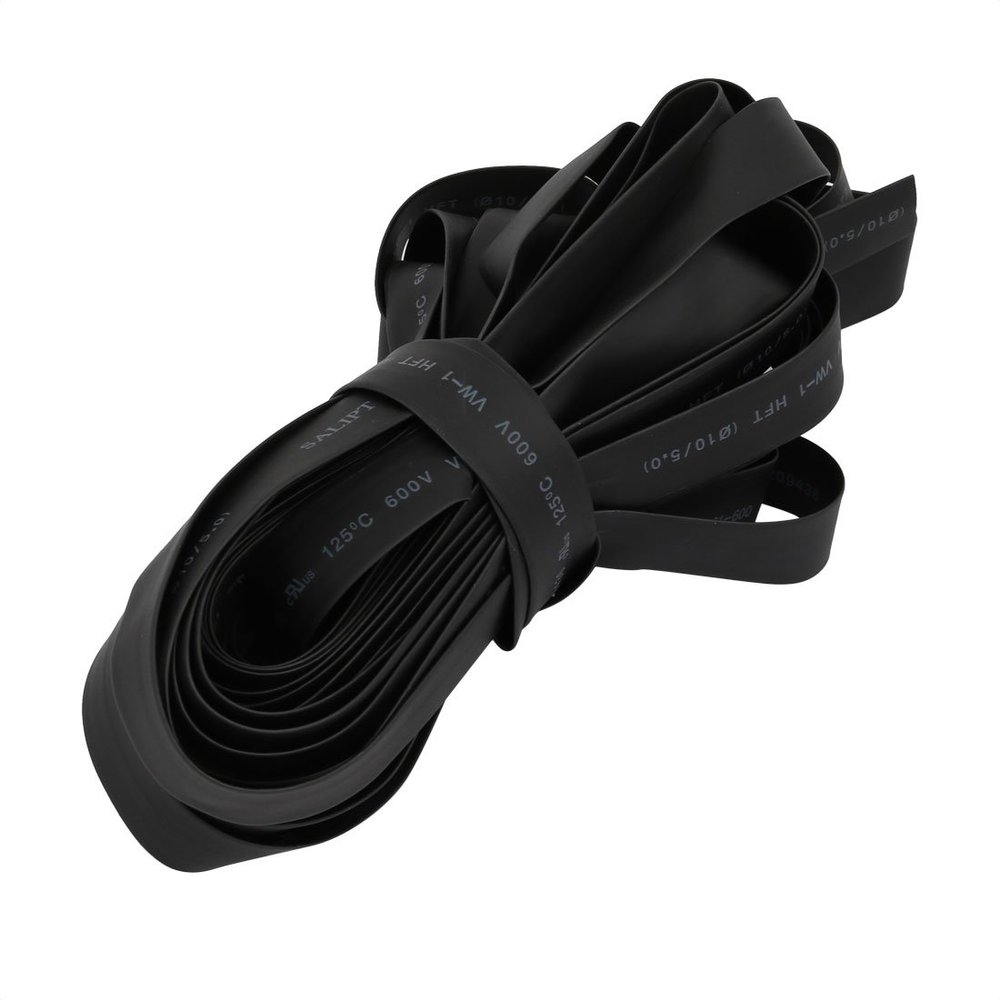 Aexit Polyolefin Heat Electrical equipment Shrinkable Tube Wire Cable Sleeve 10 Meters Length 10mm Inner Dia Black