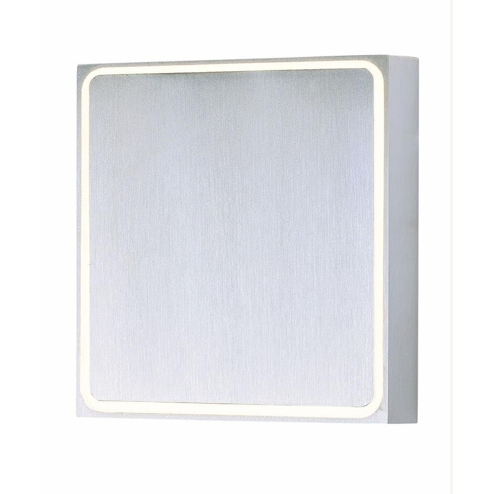 ET2 E41329-SA Alumilux Outline ADA Compliant Square Outdoor LED Wall Sconce, 1-Light 8 Watt, 5"H x 5"W, Satin Aluminum
