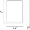 ET2 E41329-SA Alumilux Outline ADA Compliant Square Outdoor LED Wall Sconce, 1-Light 8 Watt, 5"H x 5"W, Satin Aluminum view 4
