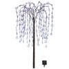 Collections Etc. LED Solar Willow Tree, Outdoor Solar Tree with Colorful Solar-Powered Lights with Adjustable Branches, Purple Lights view 1