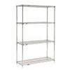 Nexel Quick Adjust Wire Shelving, Chrome, 48x24x74 view 3