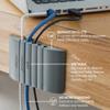 UT Wire UTW-CS04-GY Cable Station-2 Mountable Organizer, Writable Grey | 2pc Pack view 2