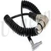 Uonecn XLR 4pin Female to Right Angle 0B 2pin Male Power Spring Cable for ARRI Alexa Camera Monitor view 2