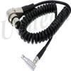 Uonecn XLR 4pin Female to Right Angle 0B 2pin Male Power Spring Cable for ARRI Alexa Camera Monitor view 3