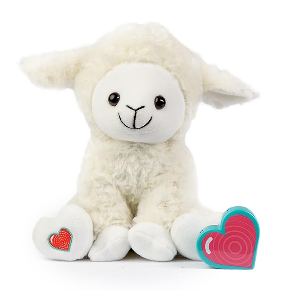 My Babys Heartbeat Bear, 20 Second Voice Recorder, 8 Inch, Lamb