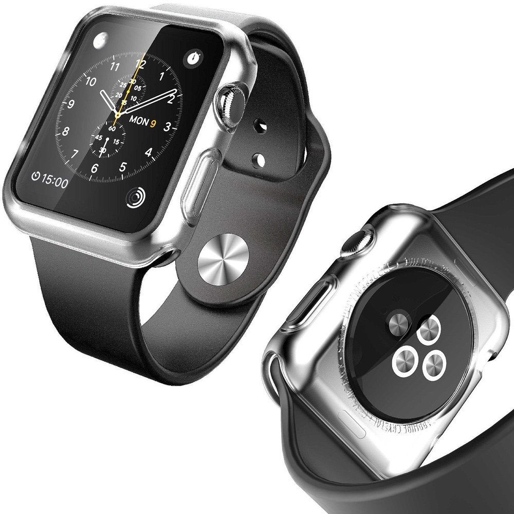 JNSupplier Full Body Soft Flexible TPU Clear Case+Tempered Glass Screen Protector for Apple Watch iWatch Series 2 (42mm)