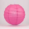 PaperLanternStore.com 8 Inch Fuchsia Irregular Ribbed Paper Lantern (10 PACK) view 1
