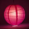PaperLanternStore.com 8 Inch Fuchsia Irregular Ribbed Paper Lantern (10 PACK) view 2
