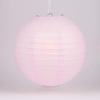 PaperLanternStore.com 14 Inch Pink Even Ribbing Round Paper Lantern (10 Pack) view 1