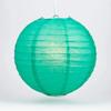 Quasimoon PaperLanternStore.com 10 Inch Teal Even Ribbing Round Paper Lantern (10 Pack) view 1