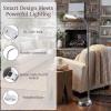 Adjustable Floor Lamp - Full Spectrum Natural Sunlight Lamp with Bendable Neck - Dimmable Light for Bedroom or Living Room by Lavish Home (Chrome) view 3