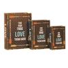 Pacific Giftware Find Your Tribe Love Them Hard Decorative Book Boxes Diversion Safe Set of 3 view 1