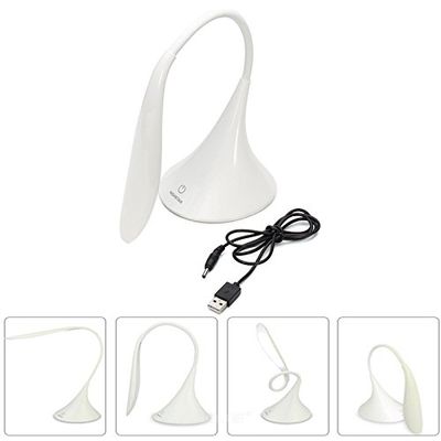 LED Desk Lamp - BANGWEIER Creative Swan Shape Flexible Table Lamp LED Desk Light + USB Cable