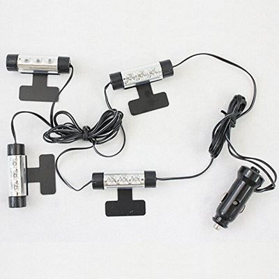 4X 3-LED Blue 12V Car Charge Interior Accessories Auto Car Decorative Light