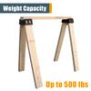 POWERTEC Sawhorse Brackets, Set of 2 Saw Horse Brackets w/ 500Lbs Capacity, Heavy Duty Brackets for Use with 2x4 Lumber, Construction Tools for Carpenter, Contractors (71026) view 2
