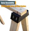POWERTEC Sawhorse Brackets, Set of 2 Saw Horse Brackets w/ 500Lbs Capacity, Heavy Duty Brackets for Use with 2x4 Lumber, Construction Tools for Carpenter, Contractors (71026) view 4