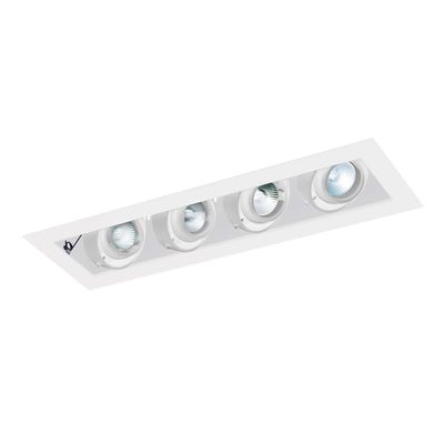 JESCO LIGHTING MMGGU1050-4AW 4-Light Line Voltage New Construction Modulinear Directional Recessed Lighting Fixture