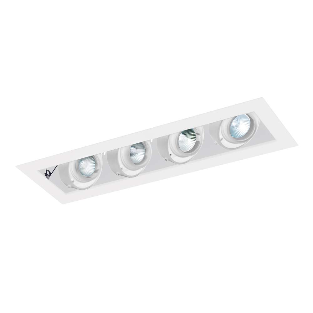 JESCO LIGHTING MMGGU1050-4AW 4-Light Line Voltage New Construction Modulinear Directional Recessed Lighting Fixture