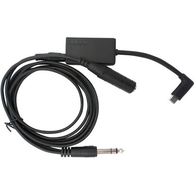 Nflightcam Audio Cable for Airplane Cockpit Recording - Clear Audio with Our Aviation Headset Accessory - Aircraft Audio Cable Compatible with Gopro Hero 5 Thru 13 Black - 6 ft