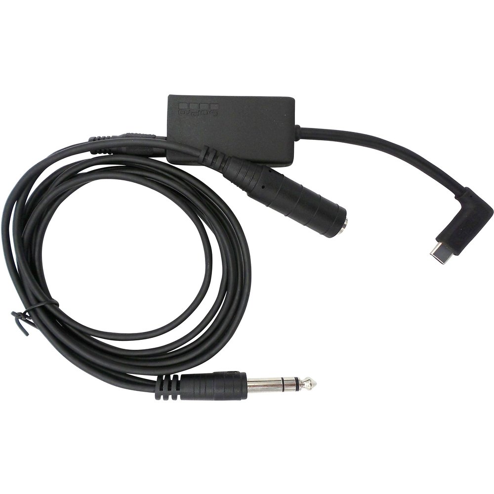 Nflightcam Audio Cable for Airplane Cockpit Recording - Clear Audio with Our Aviation Headset Accessory - Aircraft Audio Cable Compatible with Gopro Hero 5 Thru 13 Black - 6 ft