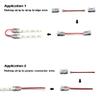 QIJIE 10mm 5050 LED Strip Connector 2 Pin for Non-waterproof Single Color Tape Light, Snap Splicer for Board-To-Wire (22,20,18 Gauge), Pack of 10 (No Wire) view 3