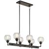 Kichler 43994OZ Six Light Linear Chandelier view 1