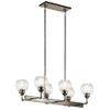 Kichler 43994OZ Six Light Linear Chandelier view 2