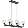 Kichler 43994OZ Six Light Linear Chandelier view 3