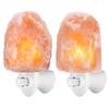 AMIR (Upgraded) Salt Lamp, Natural Himalayan Crystal Salt Light with 4 Bulbs, 11.2oz Mini Hand Carved Night Light, with UL-Certified Wall Plug, Decoration Salt Rock Lamp (2 Pack) view 1