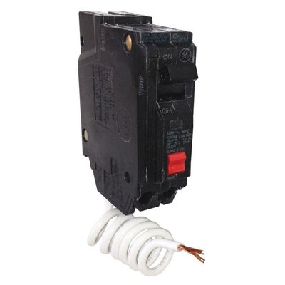 GE 15 amps Ground Fault Single Pole Circuit Breaker w/Self Test