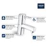 GROHE 34702001 Concetto Single-Handle Bathroom Faucet, 1.2 GPM, XS-Size, Chrome view 3