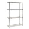 Nexel Quick Adjust Wire Shelving, Chrome, 48x18x86 view 1