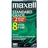 Maxell Standard Grade T-160 VHS Videotapes 8-Pack