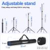 EMART Backdrop Stand 10x7ft(WxH) Photo Studio Adjustable Background Stand Support kit with 2 Crossbars, 8 Clamps, 2 Sandbags and Carry Bag for Parties, Events Decoration, Wedding, Photography view 3