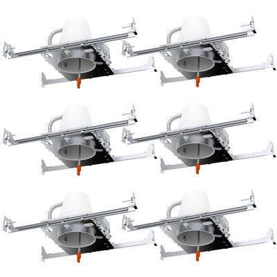 Sunco 6 Pack 4 Inch Recessed Lighting Housing, New Construction Can