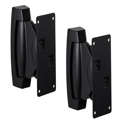 Mount-It! Heavy-Duty Speaker Wall Mount, Universal Adjustable Design for Bookshelf, Large or Small Speakers, 1 Pair, 22 Lbs Capacity, Black