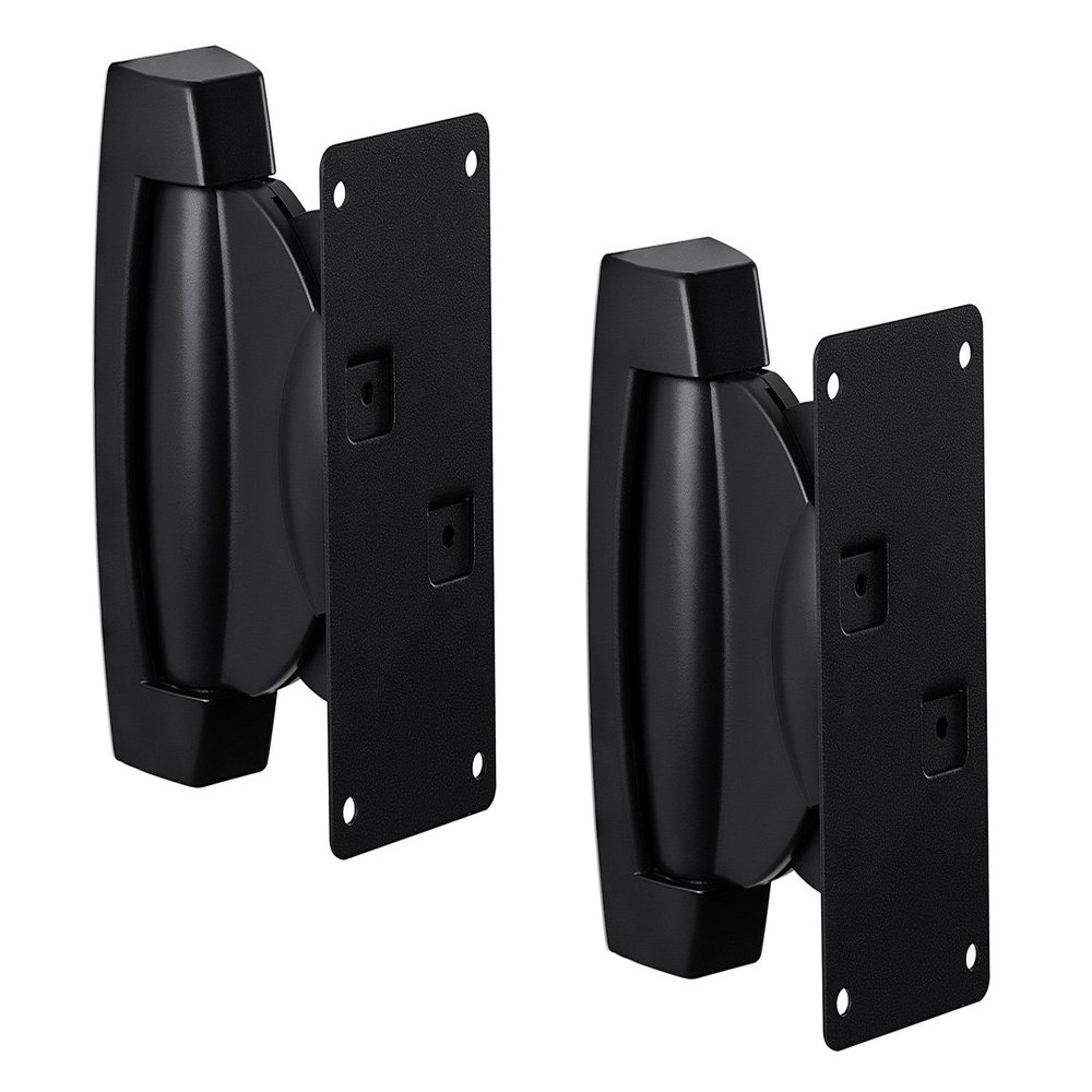 Mount-It! Heavy-Duty Speaker Wall Mount, Universal Adjustable Design for Bookshelf, Large or Small Speakers, 1 Pair, 22 Lbs Capacity, Black