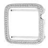 Compatible with Apple Series # 1 Bling Watch Cubic Zirconia White Gold Finish Bezel Case Insert 42mm view 1